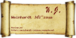 Weinhardt Józsua névjegykártya